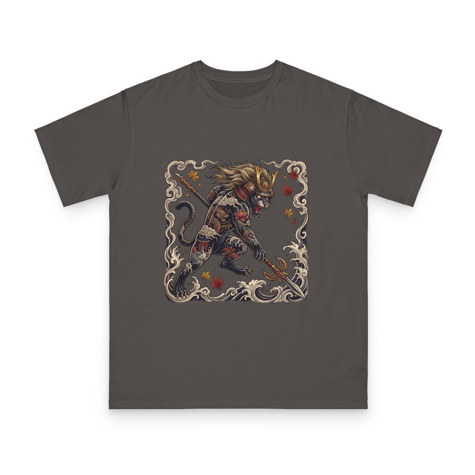 Black Panther Cat in Neo-Traditional Japanese T-Shirt S разноцветный