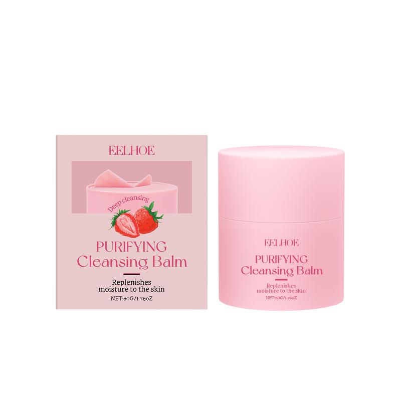 Facial Strawberry Cleansing Makeup Remover Cream Hydrating Moisturizer Smooth Refreshing for Nightly Beauty Routine
