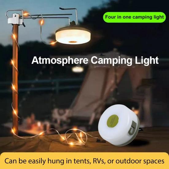 Retractable Camping Light Waterproof Fairy Light USB Rechargeable Modes Stowable LED Lamp Garden Patio Yard Tent Decoration Lantern