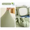 Cool Fabric Sofa Seat Cover Soft Texture Stretch Washable Removable Chair Soft Cushion Cover Sets Cold Solid Color Sofa Protector 1 /2 /3 /4 Seat