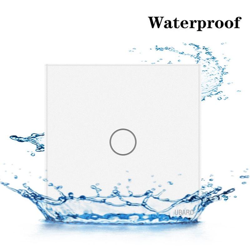 2025 Trend European AC100-240V Tempered Black White Glass Touch Switch Panel Wall Light Sensor Button Gang 10A Interrupt EU Plug