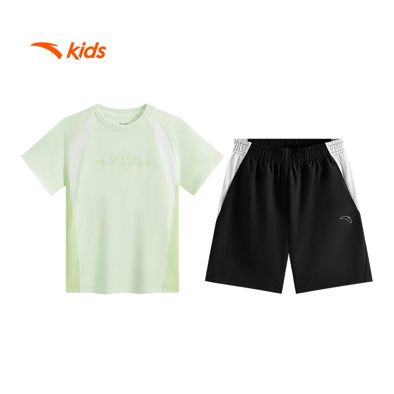 Anta Kids' Boys' Summer Water-Cooling Short-Sleeve Sports Set