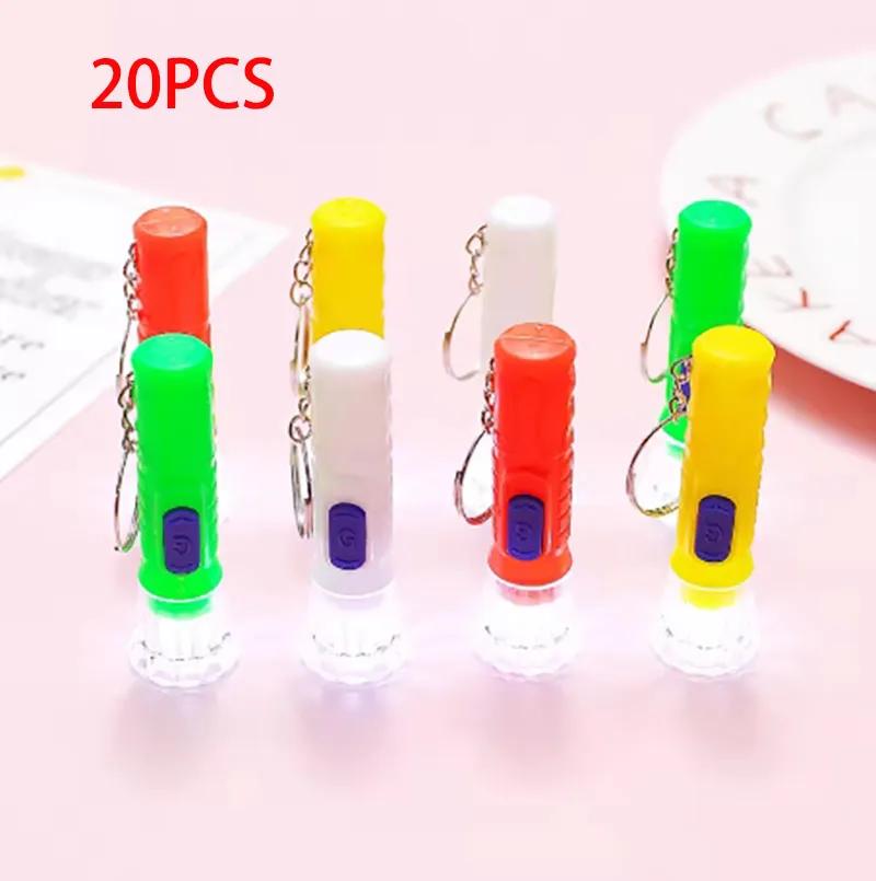 10-50PC New Mini Plastic Children's Flashlight Can Be Used As A Keychain LED Household Portable Flashlight