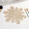 Snowflake PVC Christmas Placemat - Hot Stamping Christmas Table Decoration for Western Restaurants