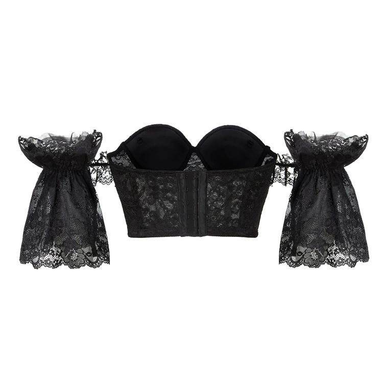 JYL TS lace sexy breathable bra with short sleeves for women