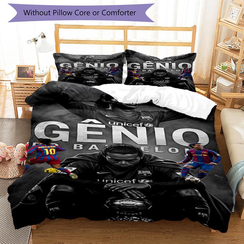 Ronaldo's Iconic Number Seven Bedding Set, Breathable Duvet Cover with Pillowcases, Soft Bed Linen for Bedroom Home Decoration, Perfect Festival Birth