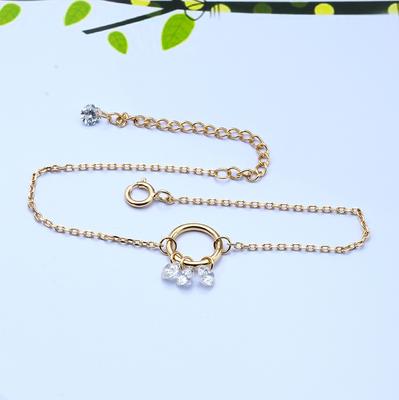 Bracelet intelligent plaqué argent S925, or 14 carats, Niche pour femmes, cercle de personnalité en Zircon, bijoux Dunli