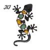 3D Metal Relief Art Gecko Lizard Wall Decor, Colorful Painted Iron Art, Sculpture Outdoor Farmhouse Hanging Ornament for Garden Fence Home Decorations