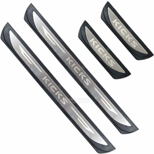 MTAWD Stainless Car Door Sill Scuff Plate Protector for Nissan Kicks 2017-2021 (Silver)