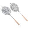 Walnut Cookie Maker Non Stick Nut Cookies Maker Oval Cookies Pastry Baking Tool with Wood Handle for Kitchen 12 Holes