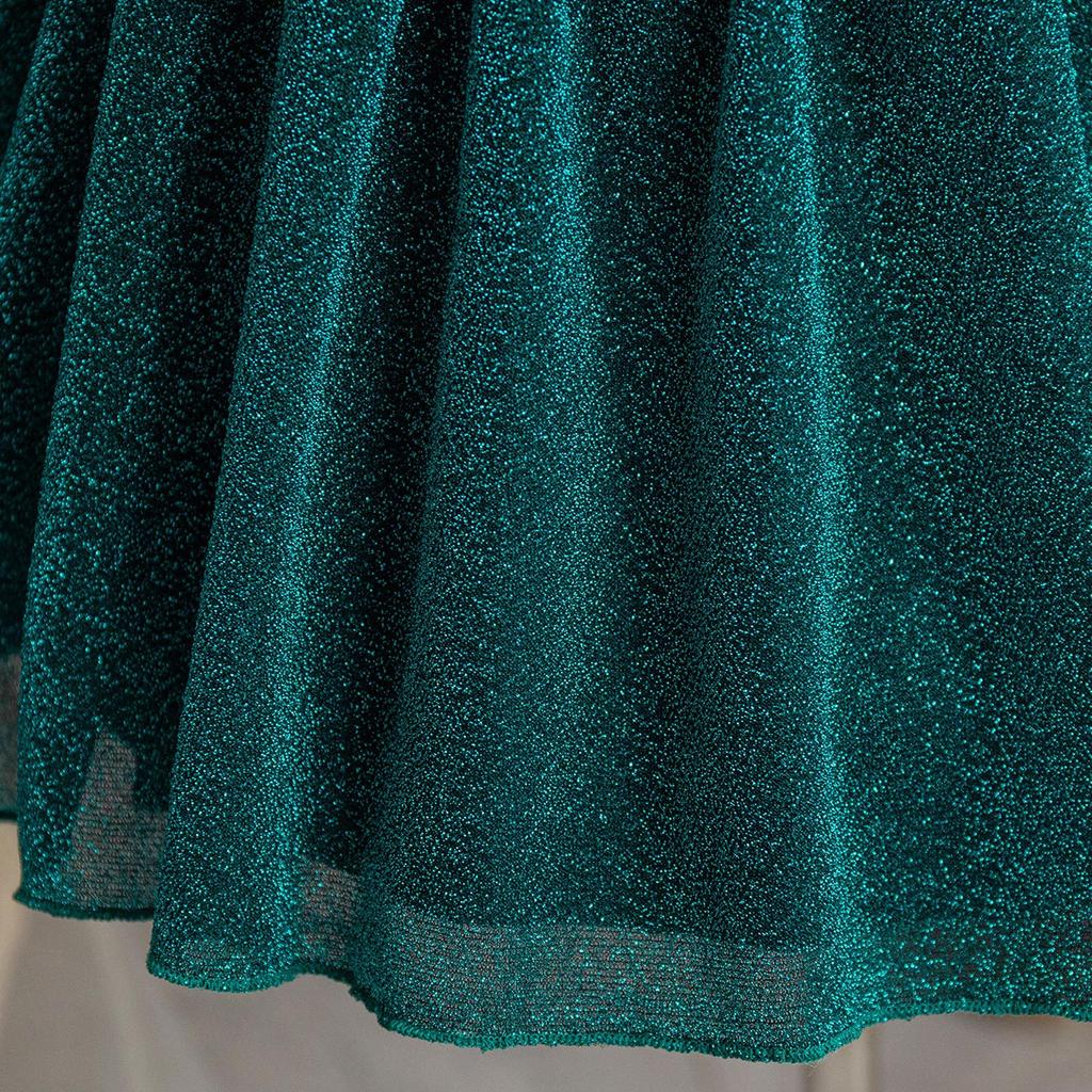 2024 Summer Sparkling Girls Dress Elegant Sloping Shoulder Sling Princess Dresses Dance Costume for Children