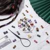NBEADS 44 Pcs Fabric Hair Jewelry, Colorful Cloth Dreadlock Beads Tube Beads Hair Braiding Beads Braids Hair Accessories for Women Girls Braids, Man
