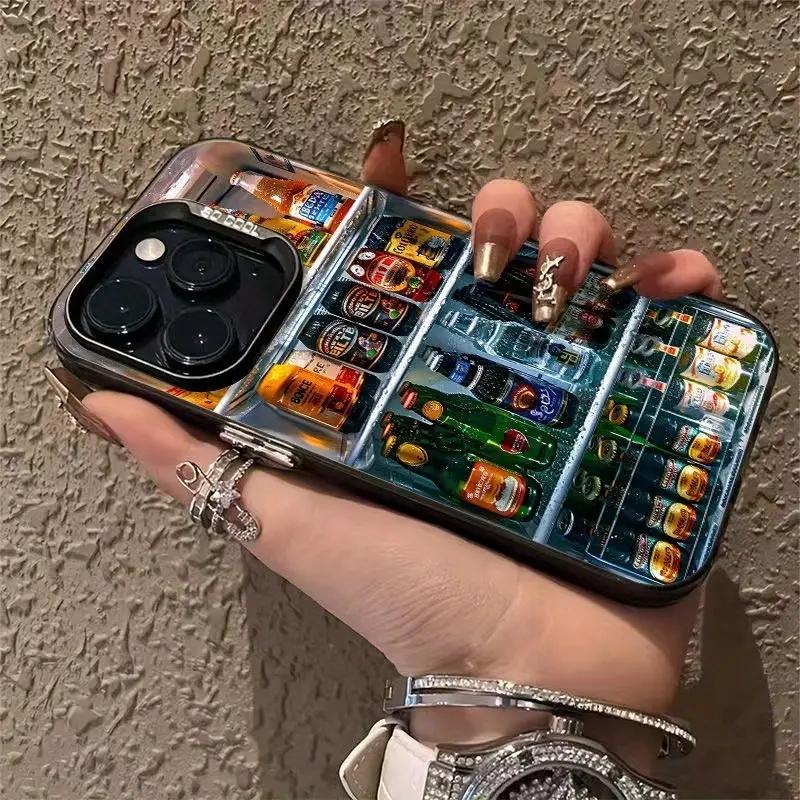 The Ice Chest With Drink Pattern Phone Case For iPhone 16 15 14 13 12 11 17 Air Pro Max 16 Plus 7 8 Plus X XR XS Max Back Cover
