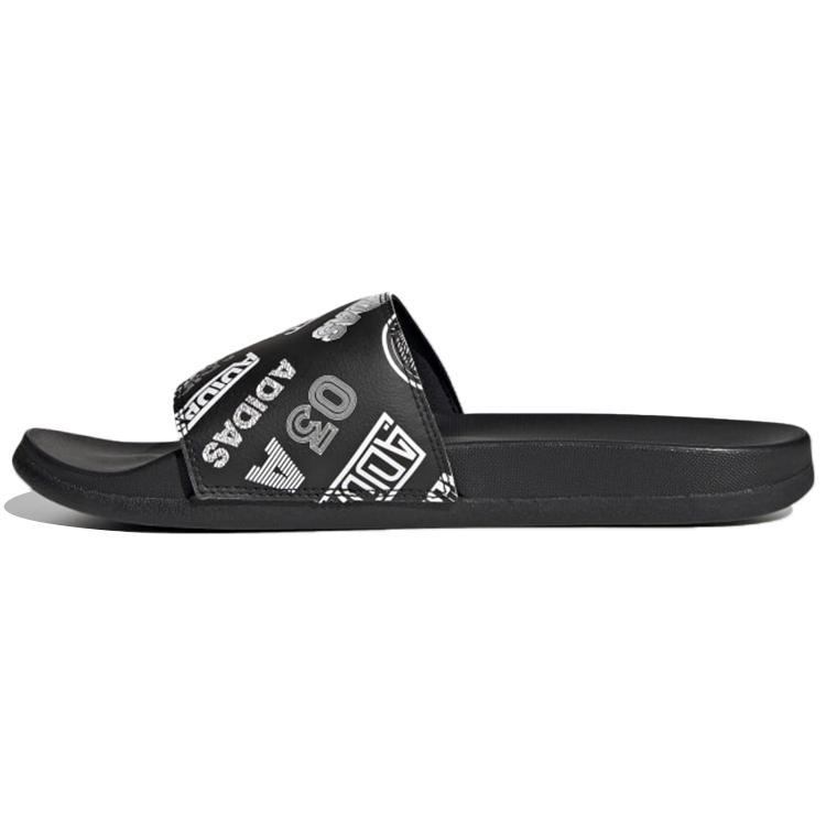 

new Adilette Adidas Comfort Slide All Over Logos Black 39