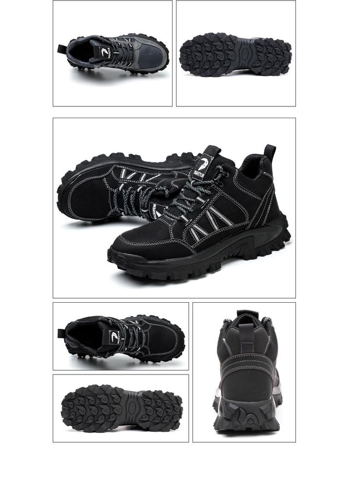 Men's Lightweight Steel Toe Anti-Smash Work Shoes - Comfortable, Breathable, Protective Footwear for Outdoors