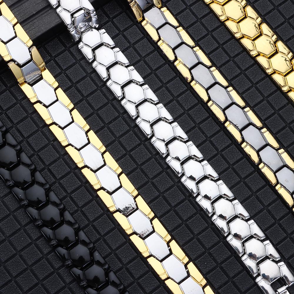 Care Treatment Stainless Steel Magnetic Therapy Bracelet Energy Healing Hematite Detachable Bangle