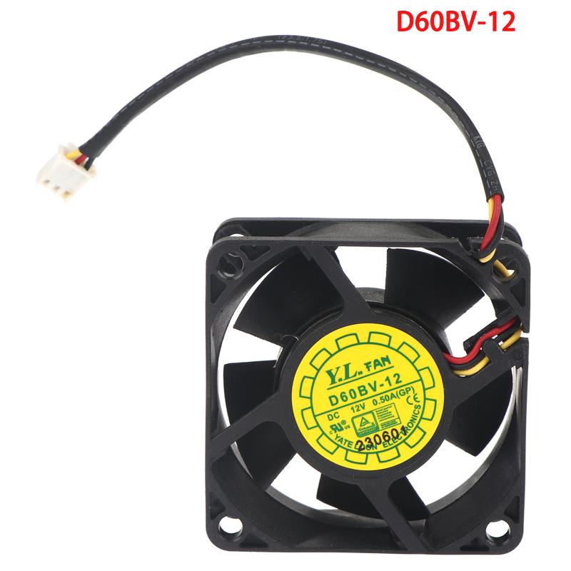 1/3/5Pcs New Cpu Cooling Fan D60Bv-12 6025 12V 0.50A Large Air Volume Server Fan 6Cm 6025 60*60*25Mm