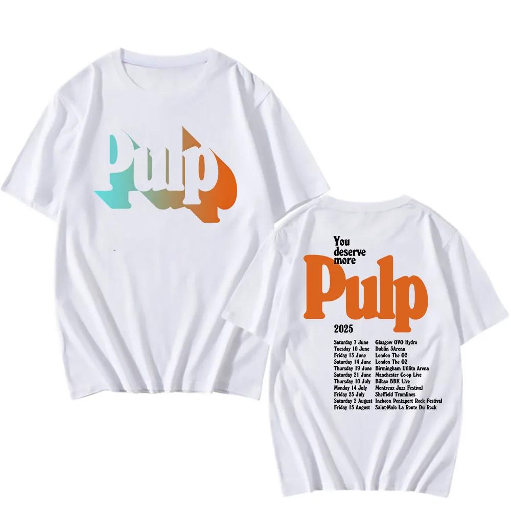 Další 2025 Tour Tričko Černé Pulp Rocková Kapela Živá Data Trička Letní Krátký Rukáv Bavlněné Tričko pro Muže Hip Hop Grunge Pánské Tričko