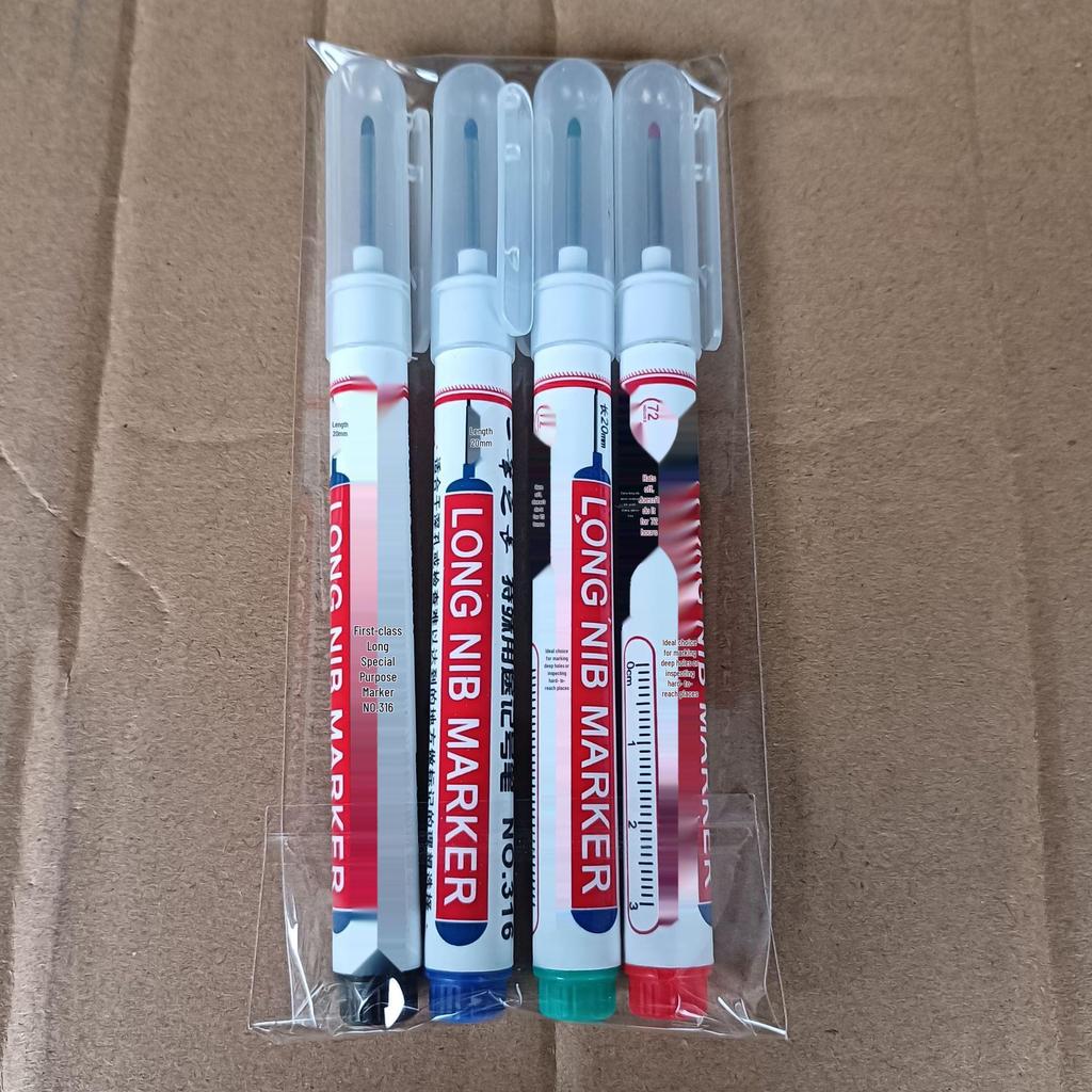 Waterproof Deep Hole Marker Pen for Woodworking and Tile Construction