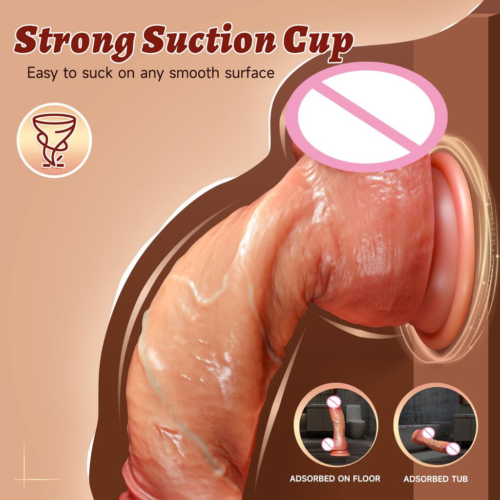 Huge Thick Realistic Dildo Big Penis Double Penetration Anal Plug Vagina Masturbator for Women 18+ Sex Toy