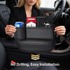 2 Packs Car Seat Filler Organizer, Leather Car Seat Oganizer With Cup Holder,Car Storage Accessories For Phone,Sunglasses,Keys, Universal Fit For