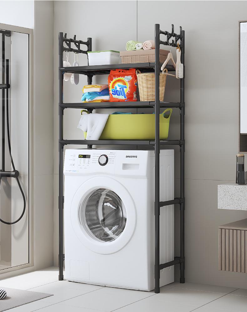 Freestanding Large Capacity Washing Machine with Multi-Layer Storage Wardrobe and No-Punch Space-Saving Design