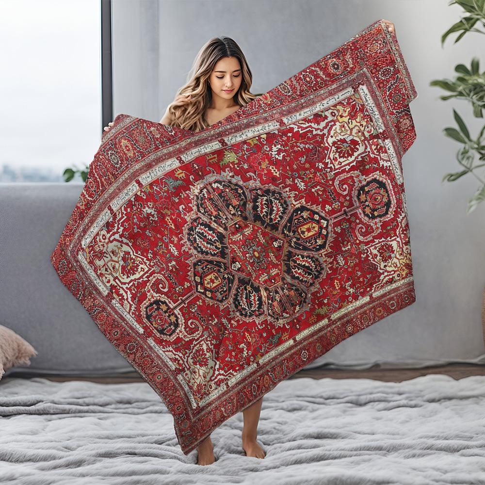 Luxuriöse Rote Paisley Seide Afghanische Decke Bett Sofa Dekorative Teppich Kissenbezug Heimdekoration Geschenk