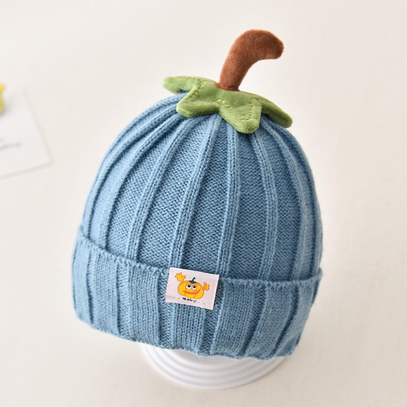 Winter Baby Knitted Hat Cute Pumpkin Toddler Beanies 6-36 Months Boy Girl Thick Woolen Warm Crochet Bonnet Children Pullover Cap