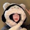 Women's new winter cold-proof and warm hat, scarf, integrated thickened ear protection, Lei Feng hat