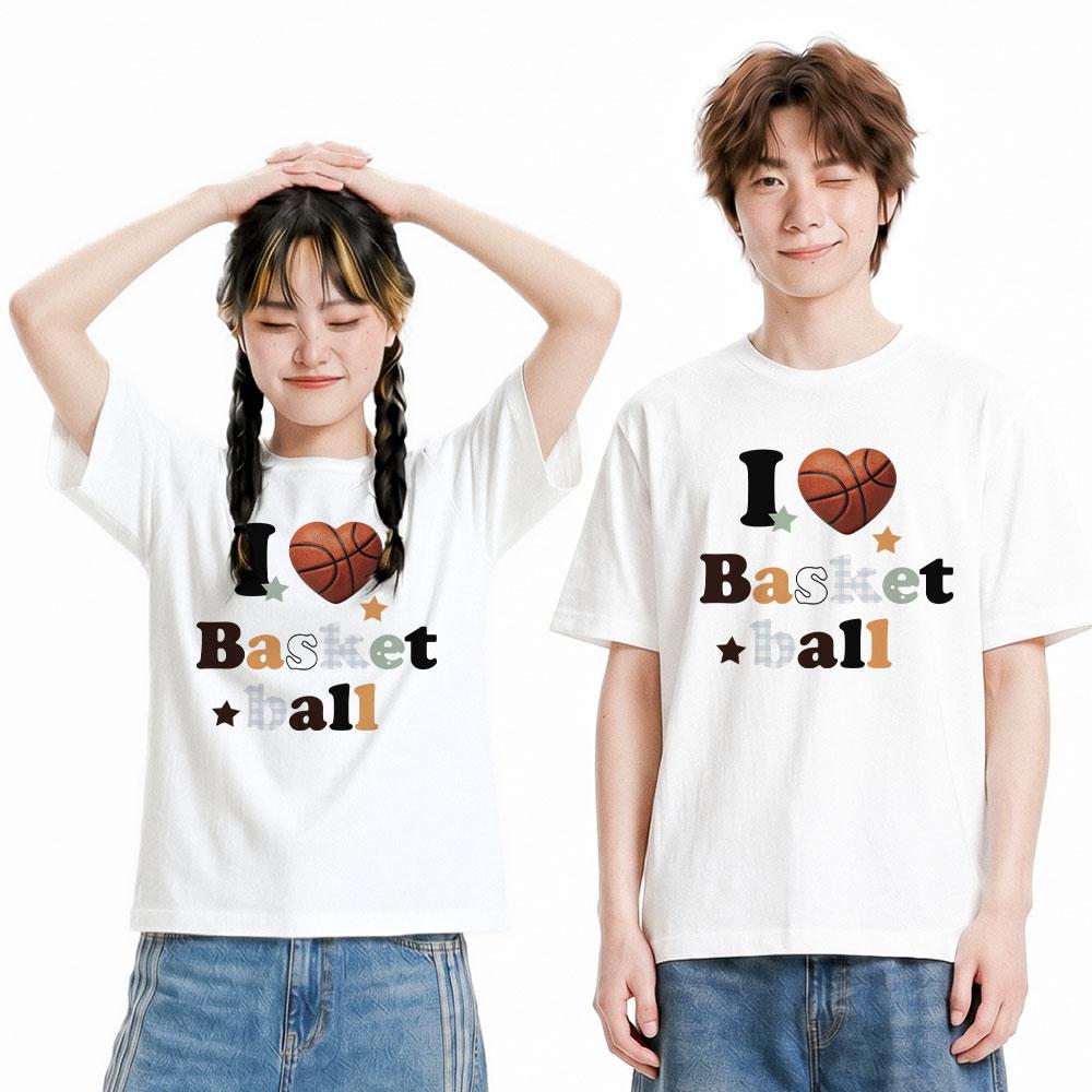 Wideusseom Love Format I Love Basketball T-Shirt (Type A)