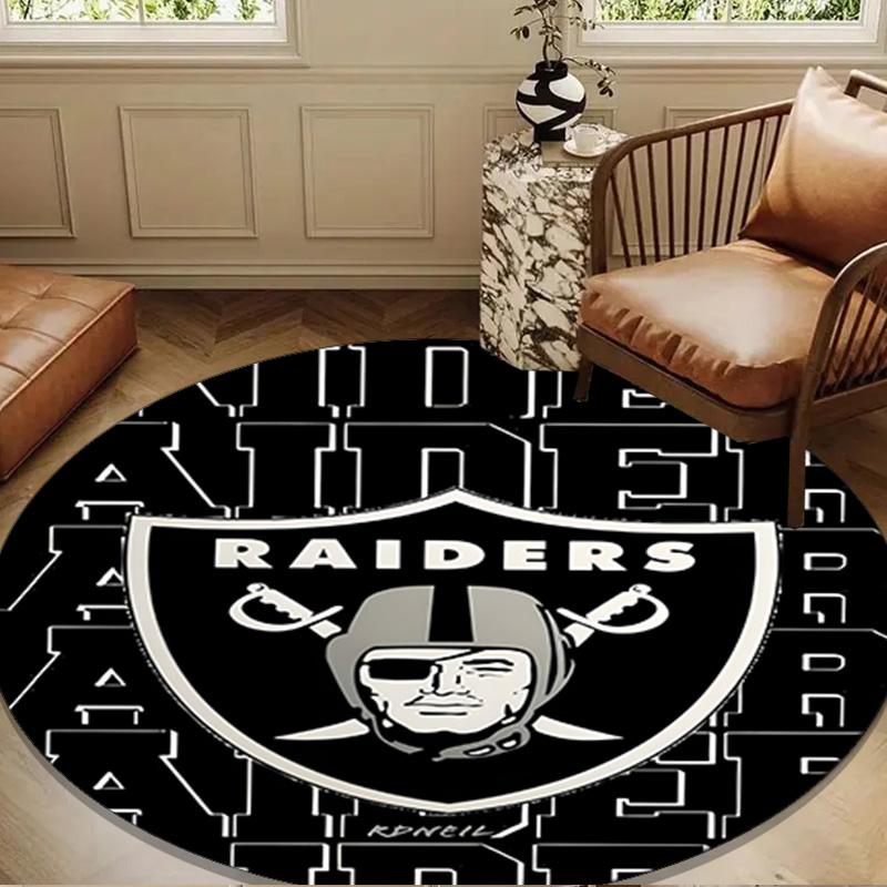 Football Club Emblem Round Rug for Livingroom,Bedroom, Palyroom, Chair Rug, Area Rug, Circle Carpet, Large Size Fan Christmas Gift