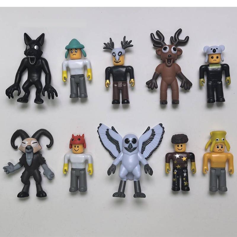 10 ks/sada 99 nocí v lese Figurky Figurky Figurka Sova Koza Vlk Jelen 99 nocí v lese Figurka Plastová Hračka Dárek