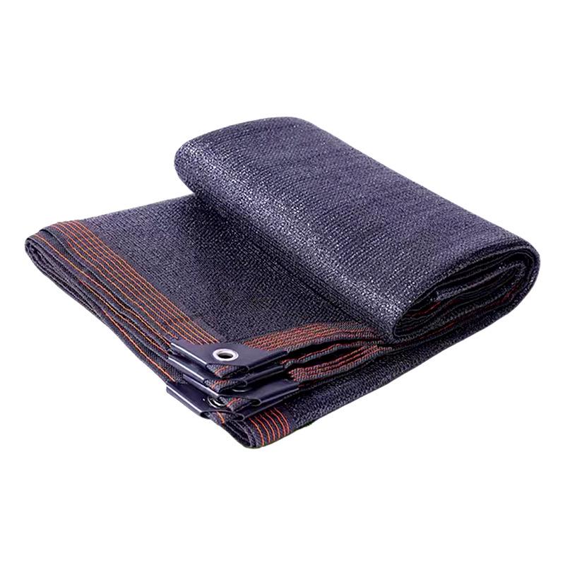 Edge-Bound Black Outdoor Sunshade Net: Perforated, Dustproof, Sun Protection for Balconies