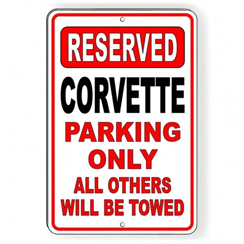 VetteGuard Reflective Sign Corvette Parking Only Double Arrow No Parking Symbols Enhanced For Parking Garages 20X30 разноцветный
