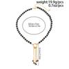 SHIXIN Exquisite Elegant Black Acrylic Beaded Tassel Pendant Chokers Necklace Women Trendy Metal Clavicle Chain Wedding Jewelry