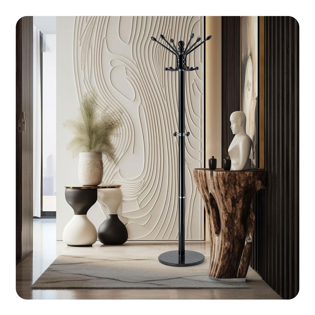 Standing Clothes Rack With Marble Base Massido 684300
