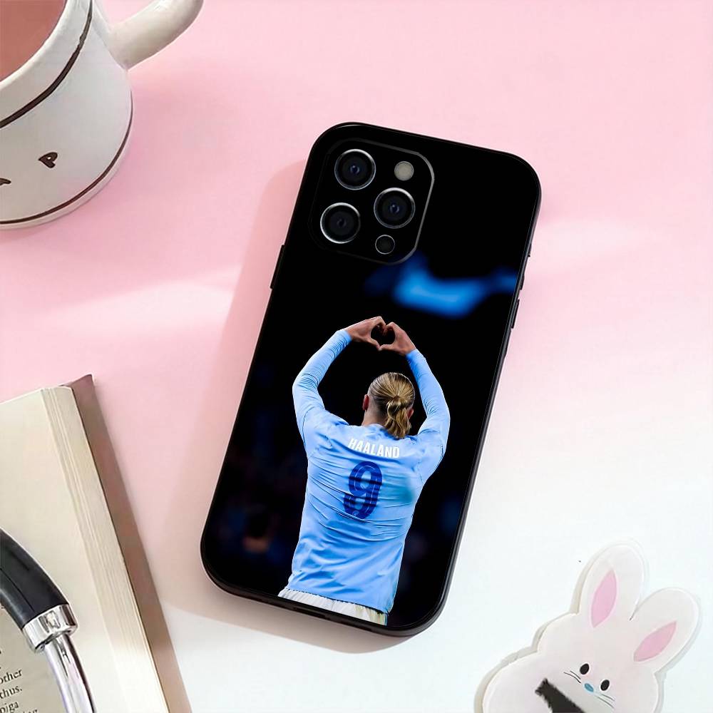 E-Erling h-Haaland 9 Phone Case For iPhone 17,16,15,14,13,12,11 Plus,Pro,Max,XS Silicone Soft Cover