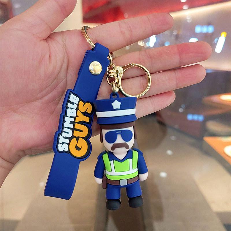 Adorable Cartoon Silicone Keychain Trinket Cute Cat Wolf Keyring For Gifting