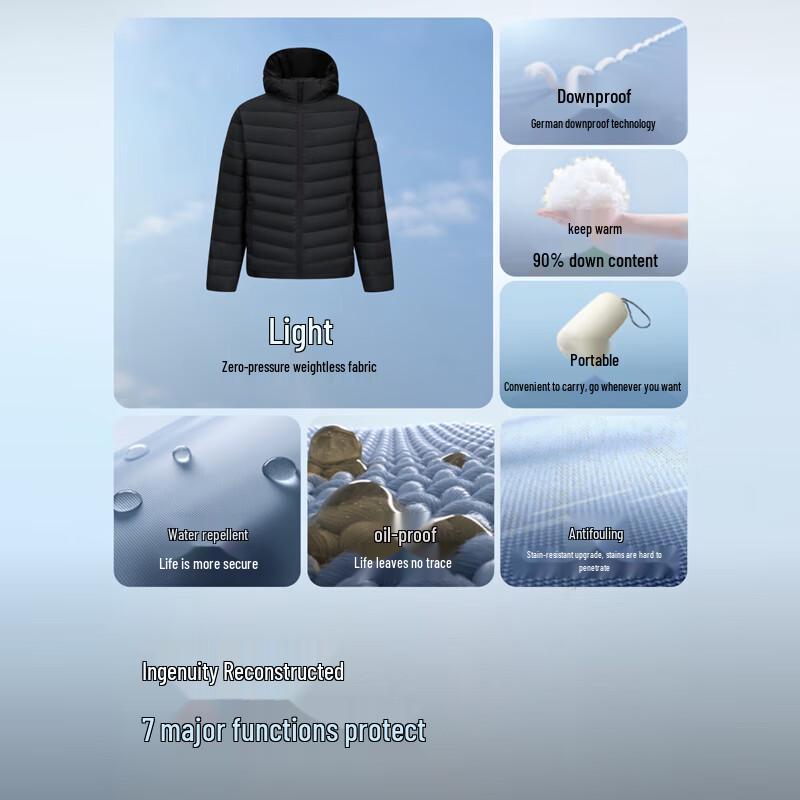 Bosideng B250131007 Short Hooded Down Jacket