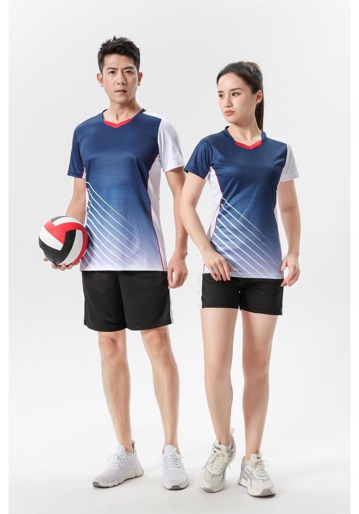 Blue Whale Men's and Women's Quick-Dry Volleyball Uniforms for Student Club Training and Competition
