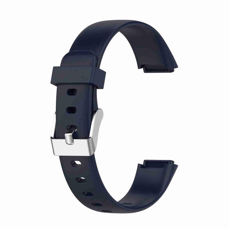

For Fitbit Luxe Silicone Color Buckle Watch Band, Size:S(White) S темно-синього кольору