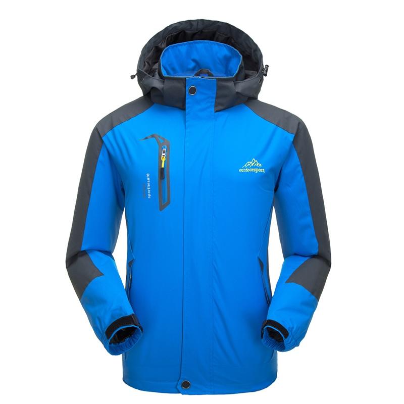 Waterproof Windproof Men Warm Coat With Detachable Hood And Adjustable Cuffs For Winter