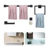Stainless Steel Ring Wall Mounted Square Towel Holder Hand Hanger Bath Rack for Kitchen Bathroom Toilet