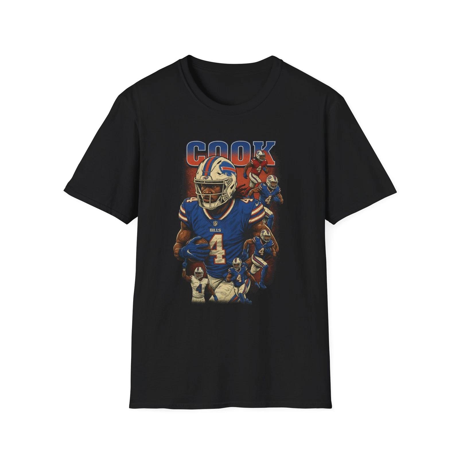 James Cook Buffalo Bills T-Shirt, NFL Football Fan Tee, Sports Fan Apparel, XXXL