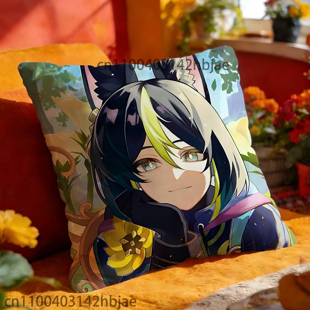 

Tighnari Pillowcases Bedroom Living Room Sofa Home Decor Polyester Cushion Cover with Zipper 30cmx30cm