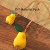 Persimmon DIY Material Package Keyring Pear Leather Keychain Trendy Fruit Bag Pendant  Women