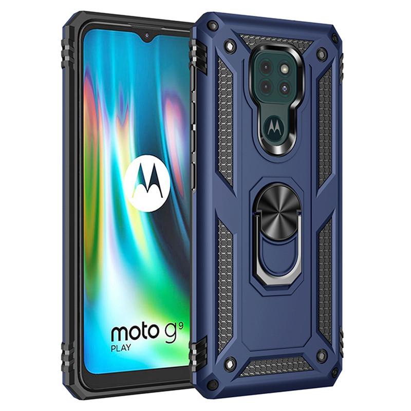 Für Motorola Moto G9 Play G9 Plus Hülle Ständerhalter magnetisch Auto Ring Stoßfeste Panzerhülle für Moto G9 Power Rückseite