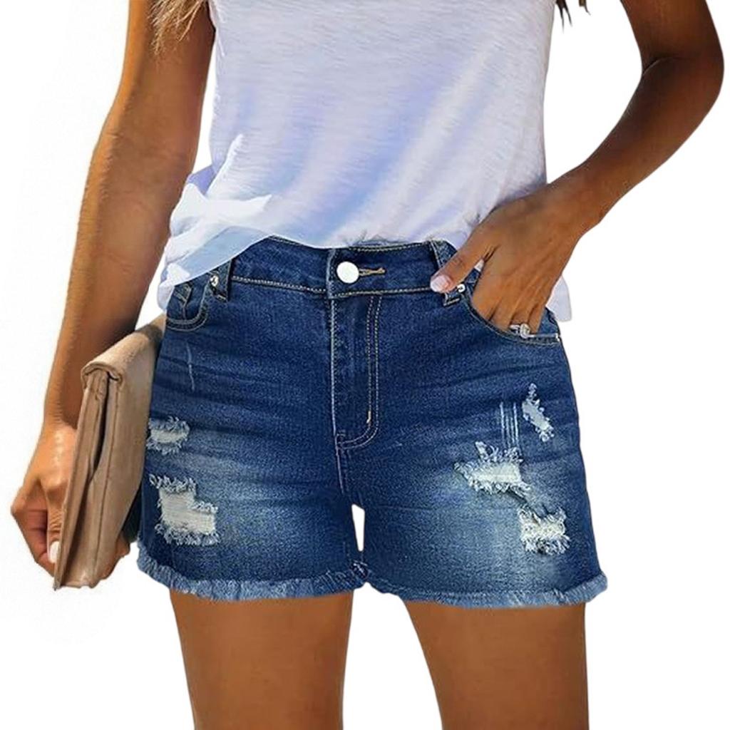 Women's Denim Classic Versatile High Waist Fashionable Shorts