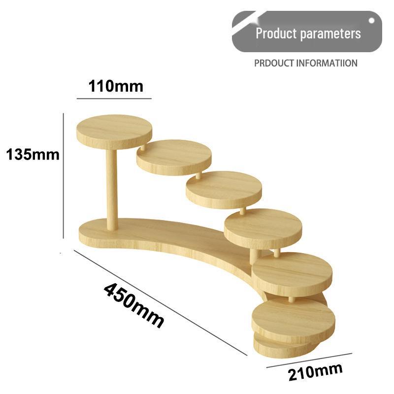 Деревянная настольная подставка для фигурок, косметики и украшений 6-Tier