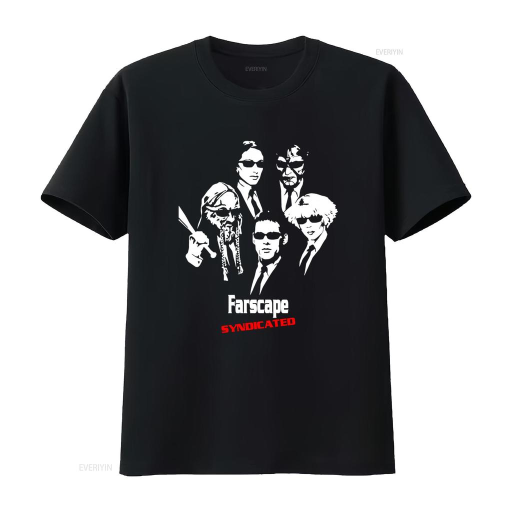 Farscape Syndicated Movie T Shirt 100 Cotton Black Reprint Digital TK0148 vintage Washed fashion Stylish streetwear graphic